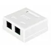 Conector de cables Alantec GN002 2×RJ45 conector hembra–conector hembra blanco recto plástico