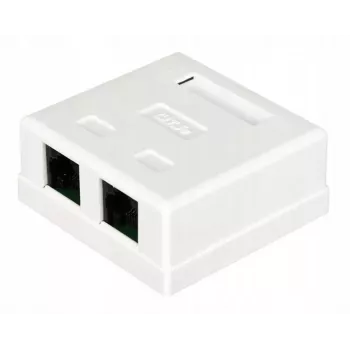 Conector de cables Alantec GN002 2×RJ45 conector hembra–conector hembra blanco recto plástico