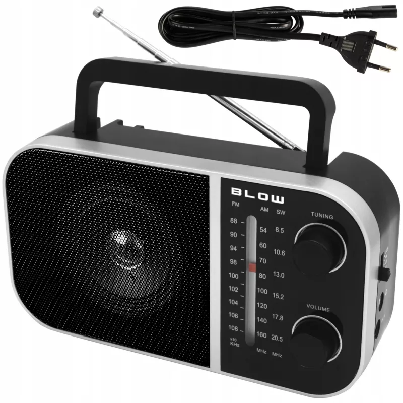 Radio analógica portátil BLOW RA6 AM/FM – recepción AM y FM a pilas, conexión para auriculares