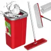 GB870 MaxiClean Set de fregona plana con cubo de limpieza 2 en 1 5,7L set de fregona suelo sistema de limpieza limpiador cabezal giratorio 360°