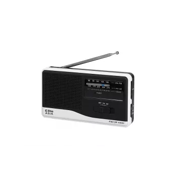 Radio Eltra modelo Asia White – radio portátil FM/AM, alimentación por red y pilas