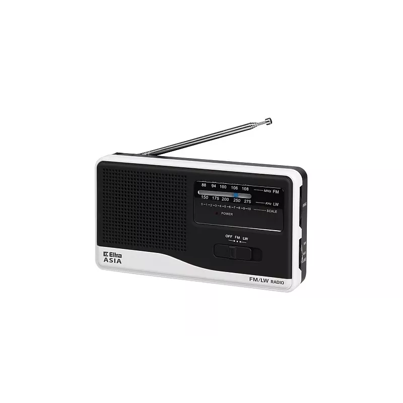 Radio Eltra modelo Asia White – radio portátil FM/AM, alimentación por red y pilas