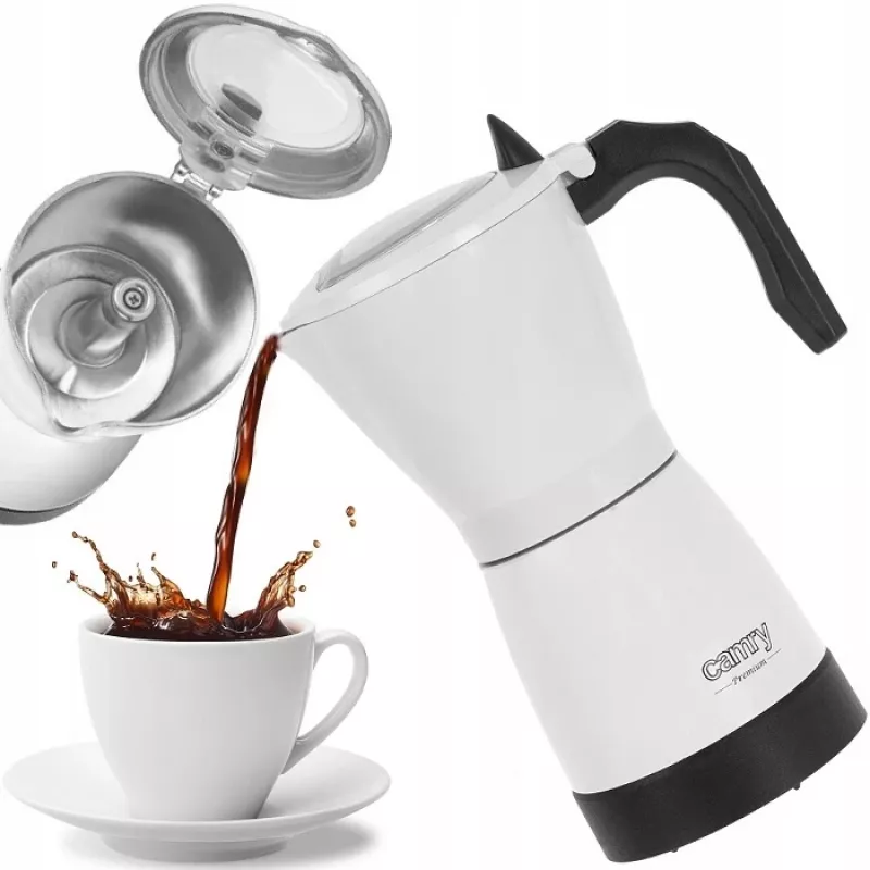 Camry | Cafetera eléctrica de moka | CR 4415w | 480 W | blanca
