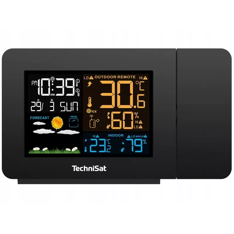Estación meteorológica TECHNISAT Imeteo P1 inalámbrica con sensores de temperatura y humedad para interior y exterior