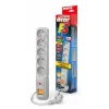 Regleta de protección contra sobretensiones ACAR F5 5 tomas 3 m gris