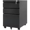 Unidad de cajones de oficina Maclean MC-850 Negro Metal 2 cajones