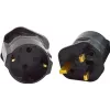 Maclean MCE154 adaptador de enchufe, toma EU a enchufe UK, negro