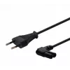 Cable de alimentación SAVIO CL-144, 3 m, acodado 2 polos a conector IEC tipo E, negro