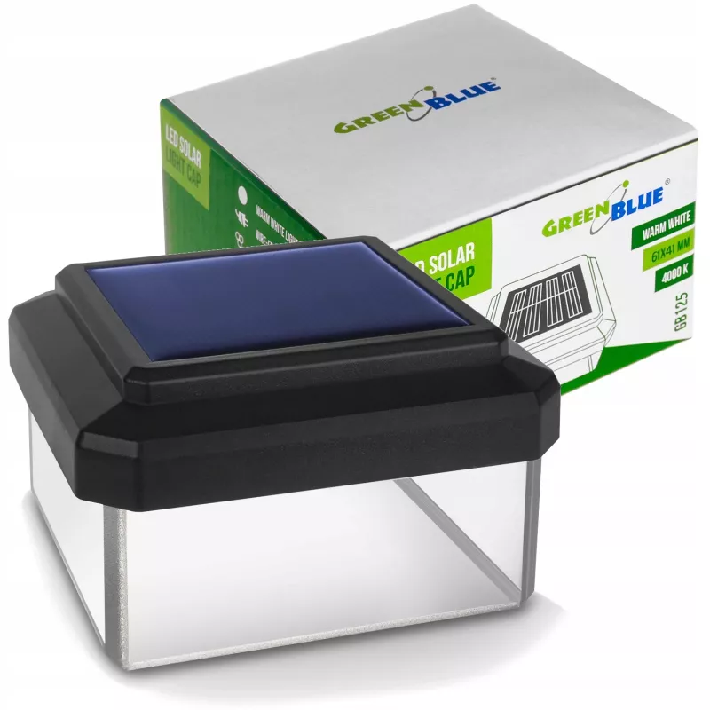 Lámpara solar para valla GreenBlue GB125 LED 6040 — luminaria exterior LED solar para la valla