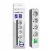 Regleta de alimentación Qoltec 50288 1,8 m 4 tomas de corriente para interior Blanco