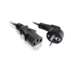 Cable de alimentación SAVIO CL-146 — 3 m, IEC C13 a IEC tipo E, negro