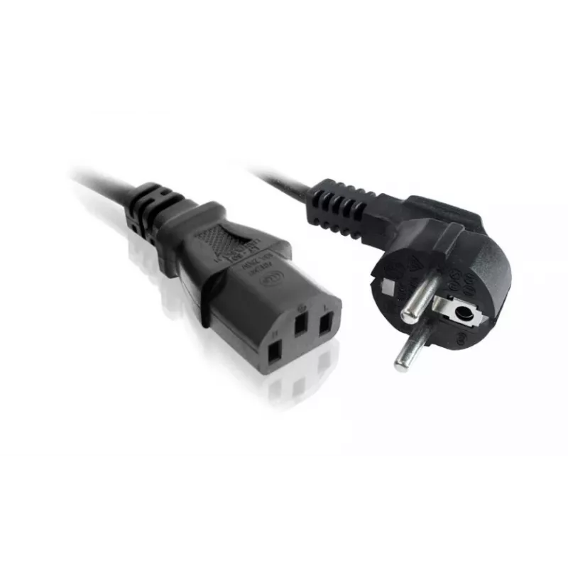 Cable de alimentación SAVIO CL-146 — 3 m, IEC C13 a IEC tipo E, negro