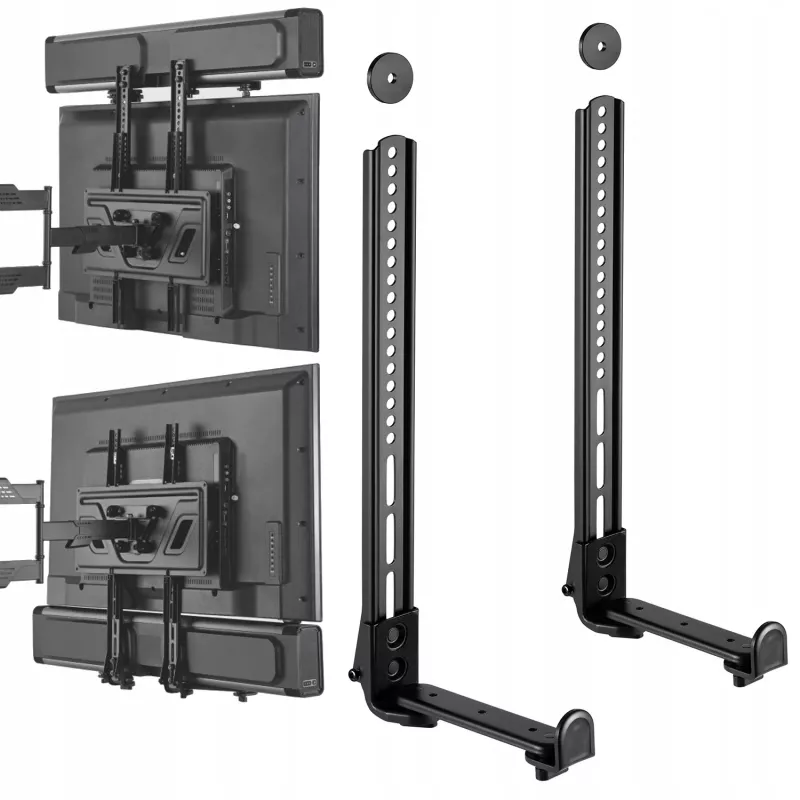 Maclean MC-914 soporte universal para barra de sonido bajo el televisor, hasta 15 kg, VESA