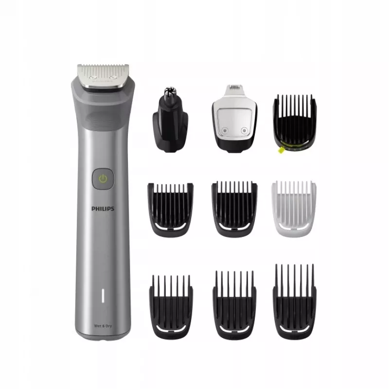 Recortadora todo en uno Philips MG5920/15 Series 5000, Acero inoxidable, 0,5 mm, 1,6 cm, 1 mm, Barba, Orejas, Nariz, Batería