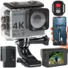 Cámara de acción BLOW 78-538 – 4K Ultra HD, pantalla de 2 inch, campo de visión de 170°, Wi‑Fi, estabilizador de imagen, microSD hasta 64 GB