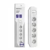 Regleta de alimentación Qoltec 50276 1,8 m 5 tomas de corriente para interior Blanco