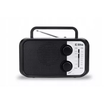 Radio portátil Eltra DANA negra – receptor FM/AM, diseño compacto