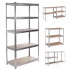 Estantería de almacén GreenBlue GB378 metal galvanizado 5 estantes, acero galvanizado, 900×400 mm, máx. 75 kg por estante
