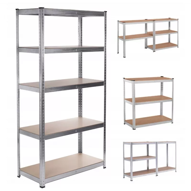 Estantería de almacén GreenBlue GB378 metal galvanizado 5 estantes, acero galvanizado, 900×400 mm, máx. 75 kg por estante