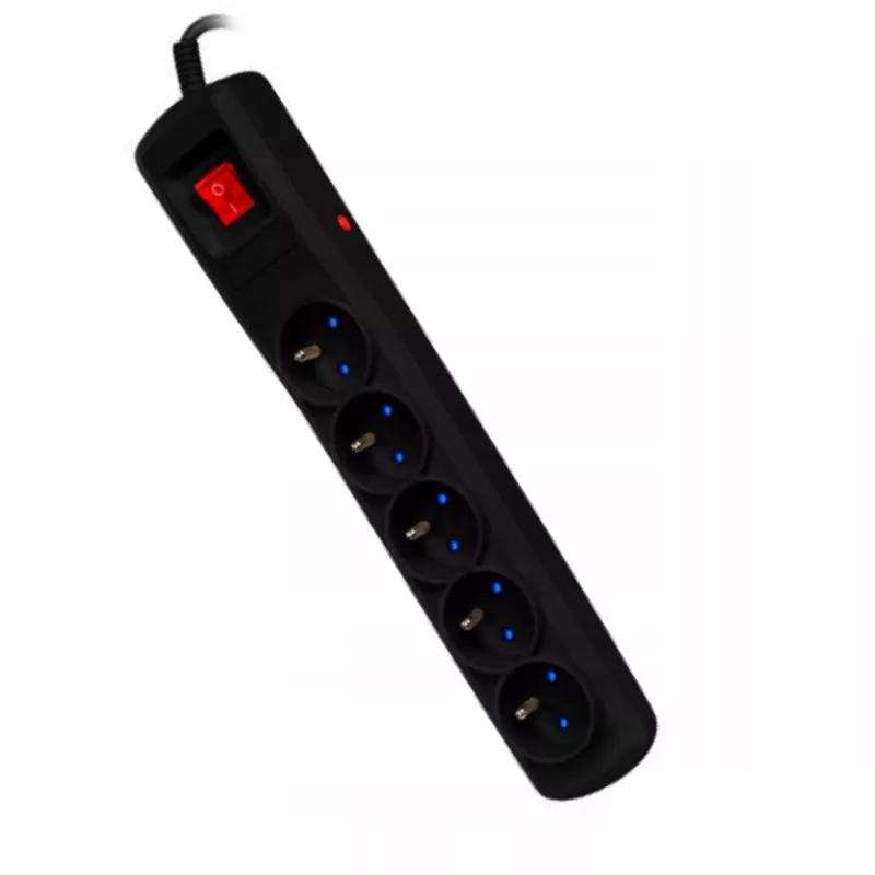 Regleta de enchufes ARMAC ARC 5 — 5 tomas, cable de 3 m, negra