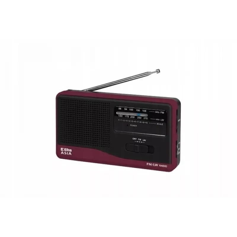 Radio portátil Eltra Asia negra — modelo receptor compacto AM/FM