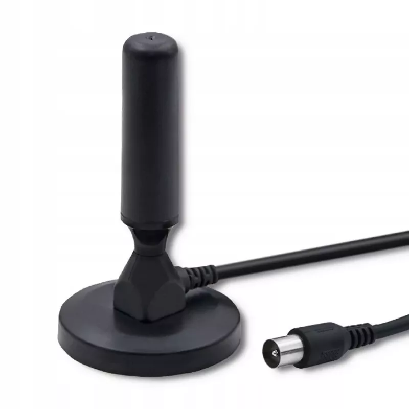 Antena de TV interior QOLTEC 57016 DVB-T2 – diseño compacto para recepción digital terrestre
