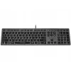 Teclado con cable A4Tech FX60H USB QWERTY – Full-Size 100%, retroiluminado blanco, gris, hub USB