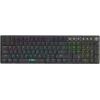 iBOX Aurora K-6 IKGMK6 teclado gaming mecánico de perfil bajo, con cable + RF inalámbrico + Bluetooth, switches KRGD Red, retroiluminación LED, QWERTY inglés, negro