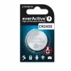 Pila de botón de litio everActive CR2450, 3 V, 5 mm de altura — pack de 5