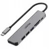 Hub USB-C Unitek 7en1 aluminio PD 100W 5 Gbps — adaptador multipuerto con Power Delivery