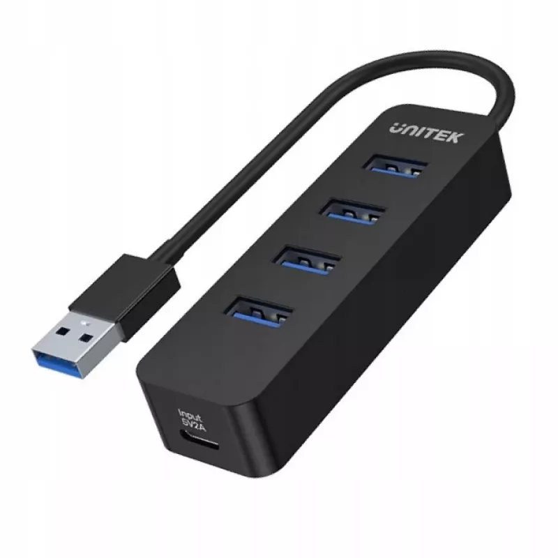UNITEK uHUB Q4 USB 3.2 Gen 1 (3.1 Gen 1) Type-A 5000 Mbit/s negro