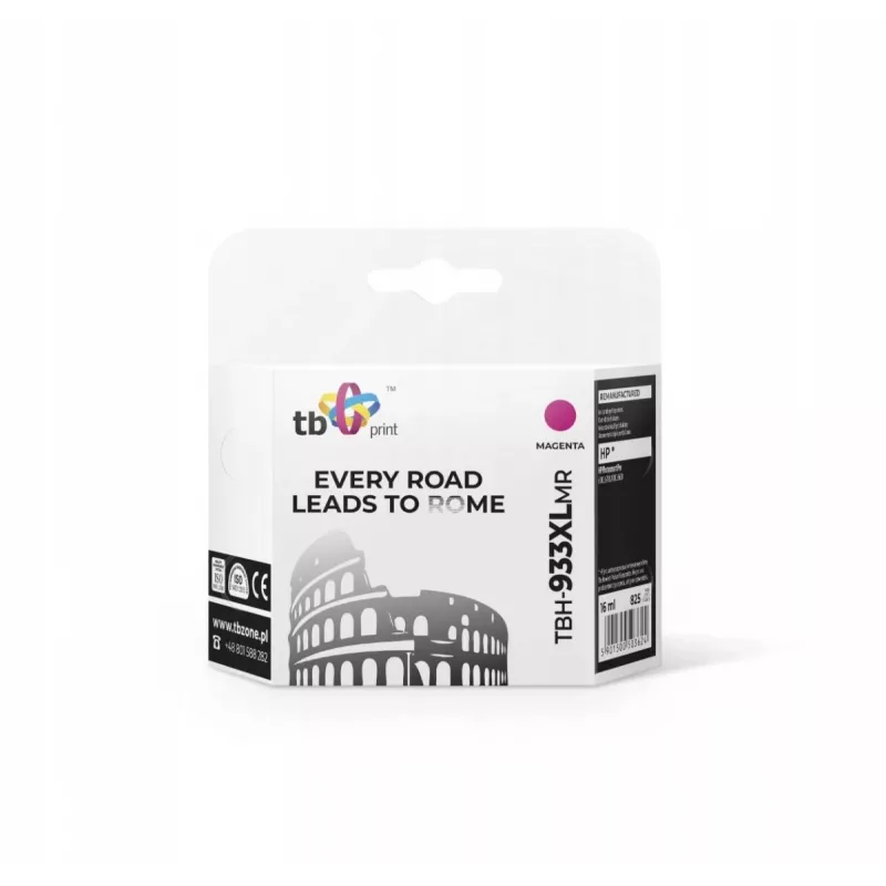 Cartucho de tinta para HP Oj 6100 EPrinter TBH-933XLMR Magenta Ref.