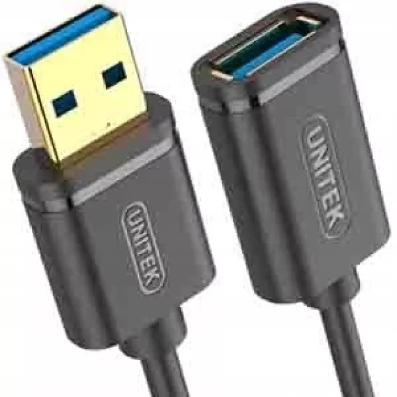Unitek Y-C4030GBK cable alargador USB 3.1 Gen 1, tipo A macho a hembra, 3 m, negro