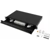 Panel de conexiones de fibra óptica para rack 1U 24x SC/LC 19