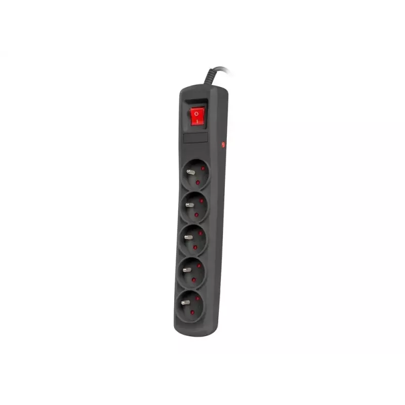Protector de sobretensión NATEC Bercy 400 — 5 tomas, cable de 3 m, negro