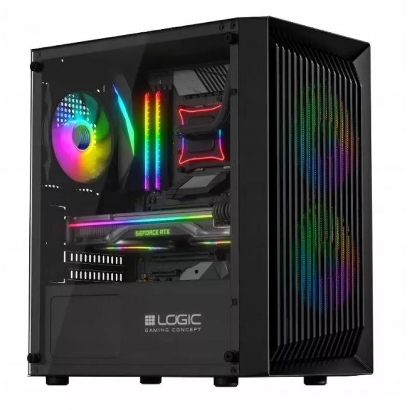 Caja de ordenador Logic Concept Atos AM-ATOS-10-0000000-0002 ATX negra