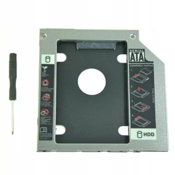 Bahía de segundo disco Qoltec Caddy 2.5 HDD 9.5 Mm
