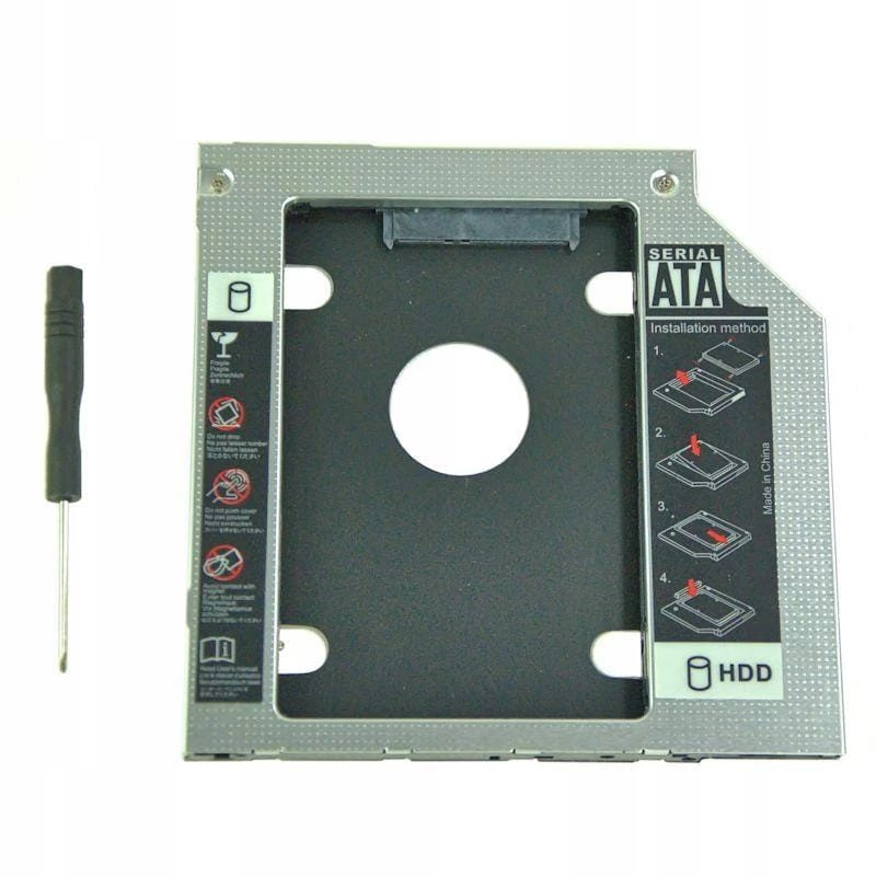 Bahía de segundo disco Qoltec Caddy 2.5 HDD 9.5 Mm