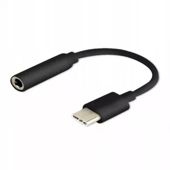 Adaptador de cable SAVIO AK-35/B conector macho USB Type-C (3.1) a conector hembra de 3,5 mm, negro