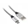 Cable USB Tracer TRAKBK46928 1m USB A Micro-USB B negro plata