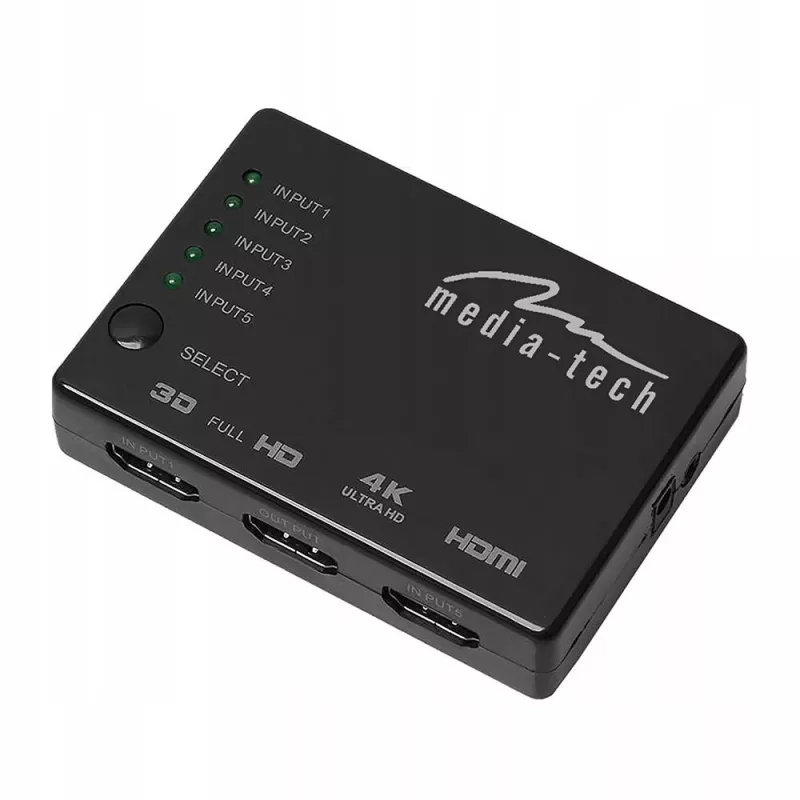 Media-Tech MT5207 Conmutador HDMI 5x, 4K