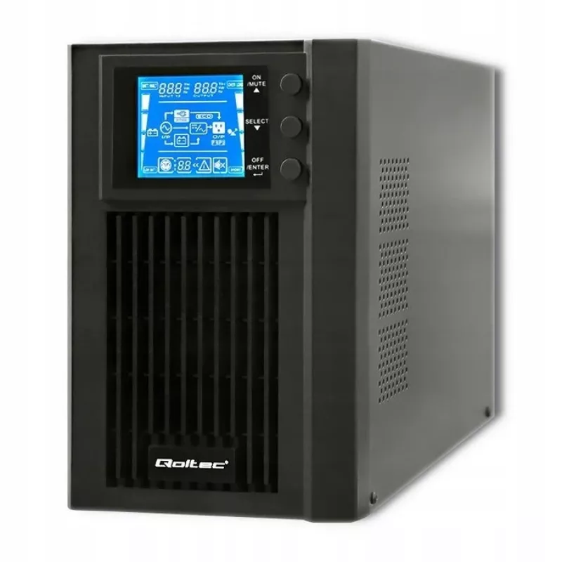 SAI (sistema de alimentación ininterrumpida) Qoltec 53042 de doble conversión (Online) 1 kVA 800 W 2 tomas de CA