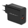 Qoltec 51716 cargador de pared 63 W, USB-C PD + USB QC 3.0, 5-20 V 1,5-3 A, negro