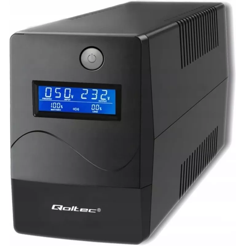 SAI Qoltec Monolith (sistema de alimentación ininterrumpida) Doble conversión (Online) 0,45 kVA 240 W 2 tomas de corriente