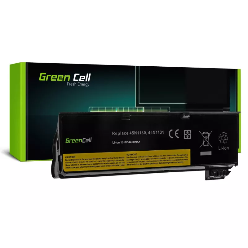 Batería Green Cell LE57V2 para Lenovo ThinkPad L450 T440 T450 X240 X250 — Li-Ion 4400 mAh, negro