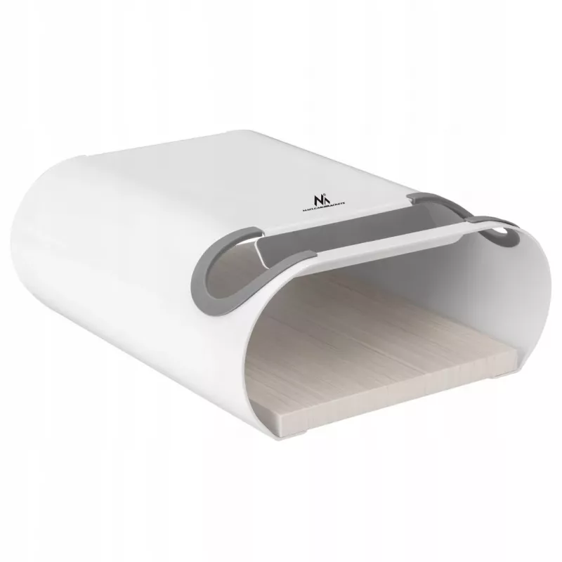 Maclean MC-466 soporte de pared para bicicleta con estante, máx. 25 kg, blanco