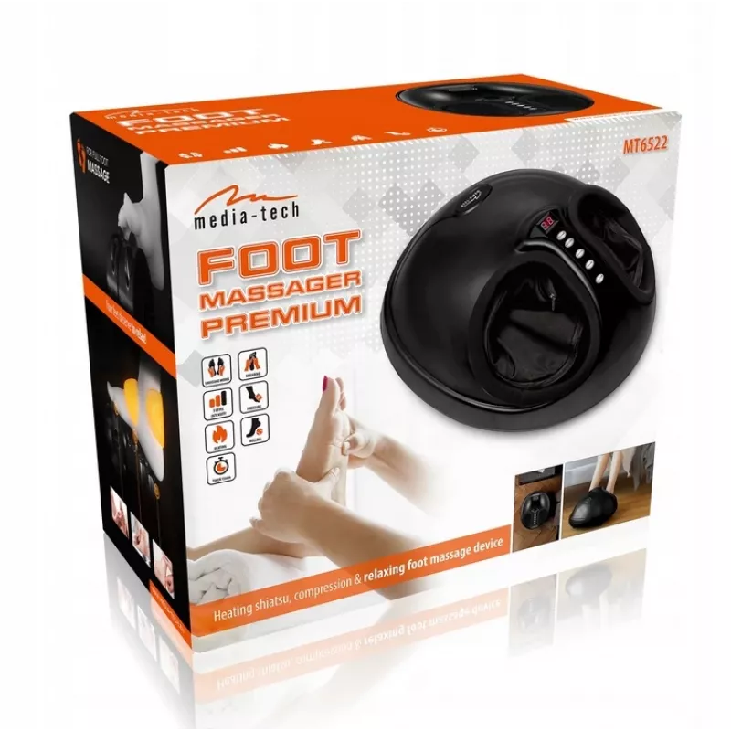 Masajeador de pies MEDIA-TECH MT6522 Premium con calor e intensidad ajustable