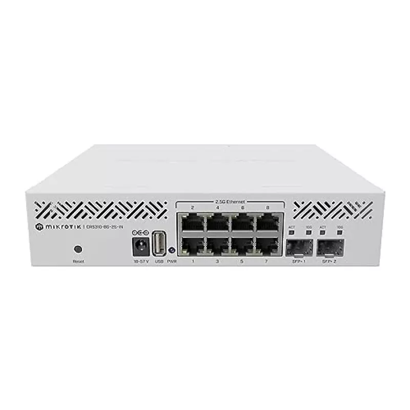 Switch gestionable MikroTik CRS310-8G+2S+IN, 8x 2,5G, 2x SFP+