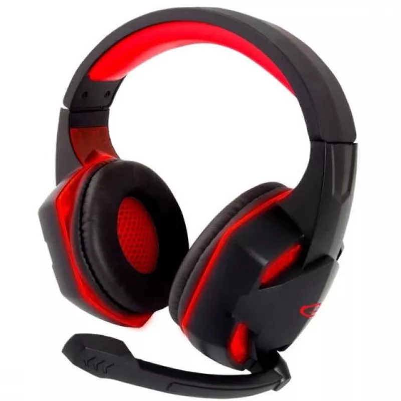 Auriculares gaming ESPERANZA BLACKBIRD, micrófono, USB/jack 3,5 mm, negro/rojo