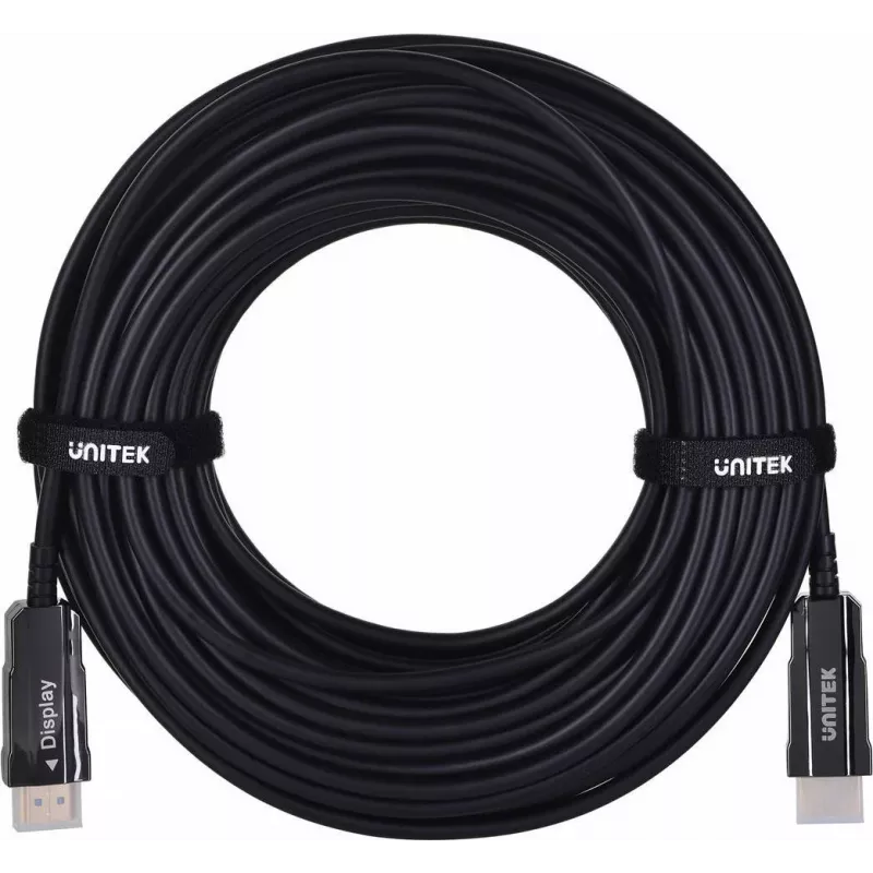 Unitek C11072BK-20M cable HDMI 2.0 AOC de fibra óptica 20 m, 4K 60 Hz, negro